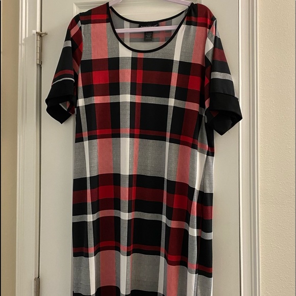 Ashley Stewart Red Houndstooth Dress - Picture 3 of 4